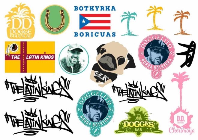 Dogge Doggelito tatuoinnit. Yhteistyössä Like ink. Mainos Dogge-logot. Latin Kings -musiikki, logo Dogge-faneille.