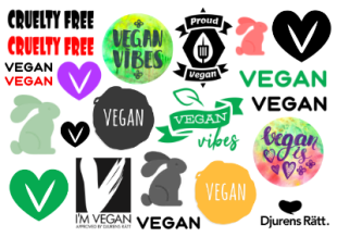 Cruelty Free Tattoos, Vegan Tattoos, IM VEGAN Tattoos, Vegan Vibes Logo, Djurens Rätt Tattoos. Fake Tattoos froom Like ink.